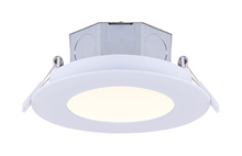 Canarm DL-4-9RR-WH-C - LED Recess Downlight, 4" White Color Trim, 9W Dimmable, 3000K, 500 Lumen, Recess mounted