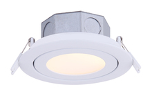 Canarm DL-4-9YC-WH-C - LED Recess Downlight, 4" White Color Gimbal Trim, 9W Dimmable, 3000K, 500 Lumen, Recess mounted