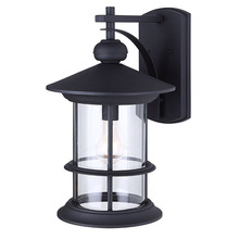 Canarm IOL314BK - TREEHOUSE, 1 Lt Outdoor Down Light, Clear Glass, 1 x 100W Type A, Easy Connect Included
