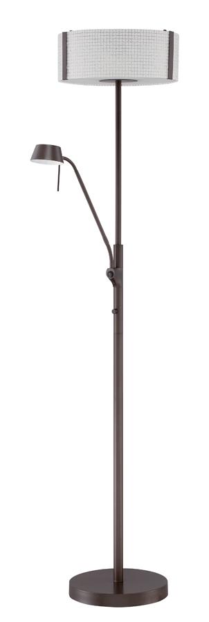 GLACIER series 70 in. Oil Rubbed Bronze Floorchiere Floor Lamp with Reading Light
