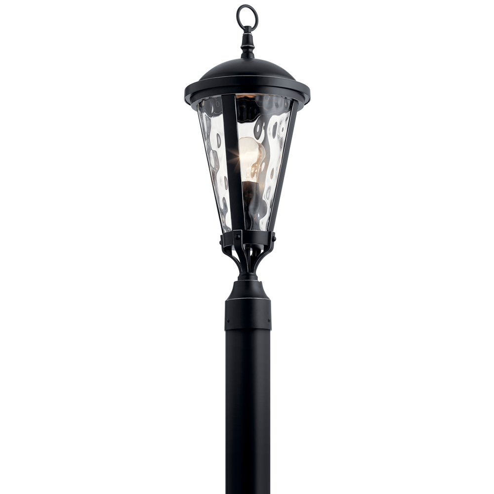 Cresleigh 23.5" 1 Light Post Light Black with Silver Highlights