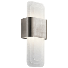 Kichler 44162CLPLED - Serene 17" LED Wall Sconce with Textured White Vitro Mica Diffuser Classic in Pewter