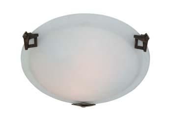 Antique Brass Semi-clear White Glass Bowl Flush Mount