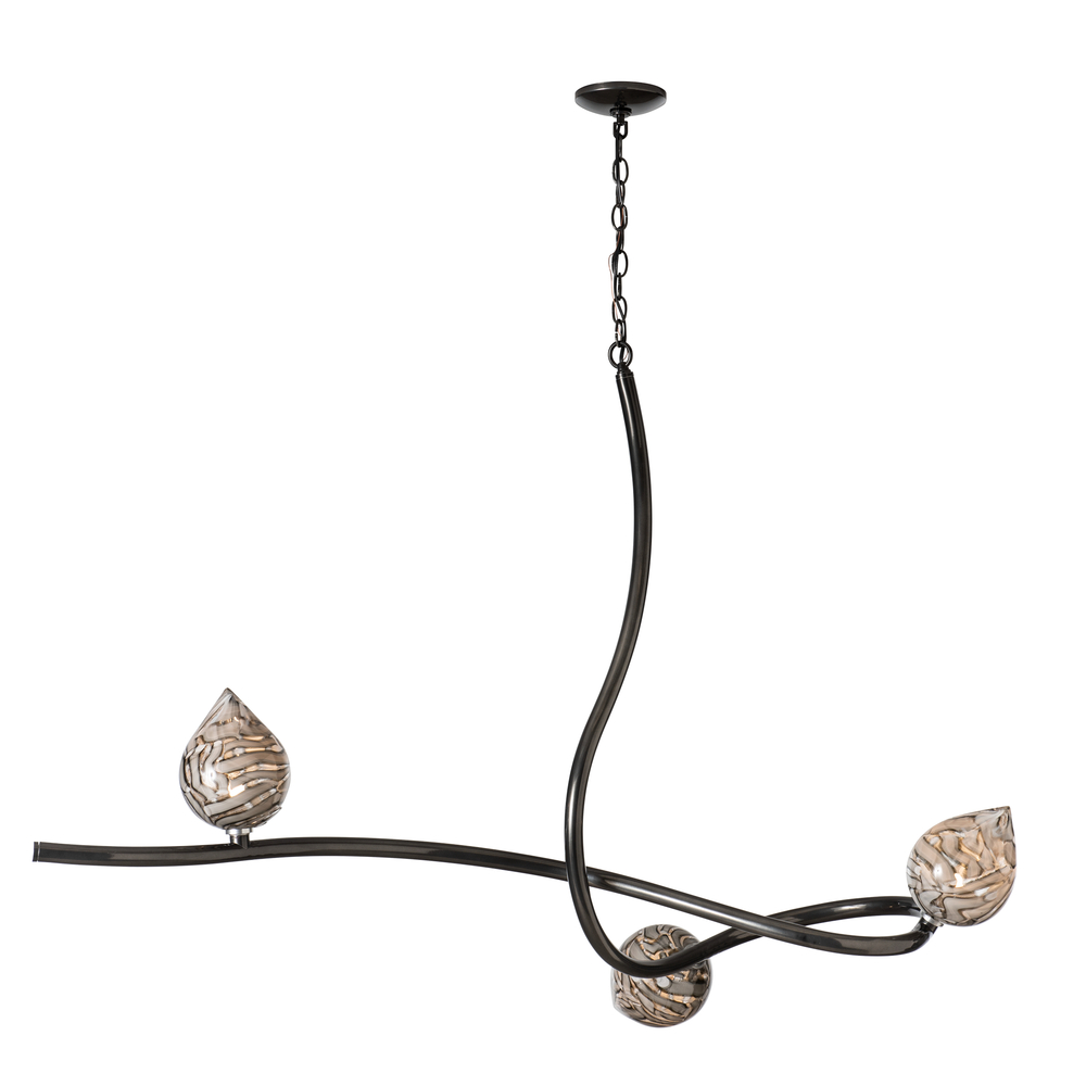 Floret 3 Light Pendant, with Lexington Glass