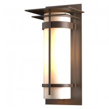 Hubbardton Forge - Canada 305994-SKT-75-GG0037 - Banded with Top Plate Large Outdoor Sconce