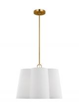 Visual Comfort & Co. Studio Collection KSP1083BBS - Bronte Transitional 3-Light Indoor Dimmable Medium Hanging Shade Ceiling Hanging Chandelier Light