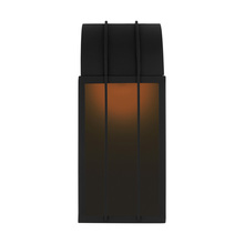 Visual Comfort & Co. Studio Collection LO1041TXB-L1 - Veronica modern outdoor 1-light small wall lantern in a textured black finish and clear glass cylind