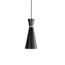 Russell Lighting PD1171/BKSG - Konic - 1 14" Light Pendant in Black and Soft Gold