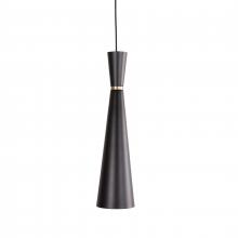 Russell Lighting PD1172/BKSG - Konic - 1 24" Light Pendant in Black and Soft Gold