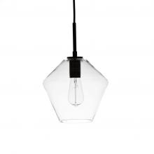 Russell Lighting PD6731/BK/CL - Gladstone - Pendant in Black with Clear Glass