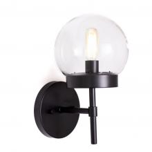 Russell Lighting WL3881/BK/CL - Liberty - 1 Light Wall Sconce in Black with Clear Glass