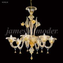 James R Moder 96376GL2E - Murano Collection 6 Arm Chandelier