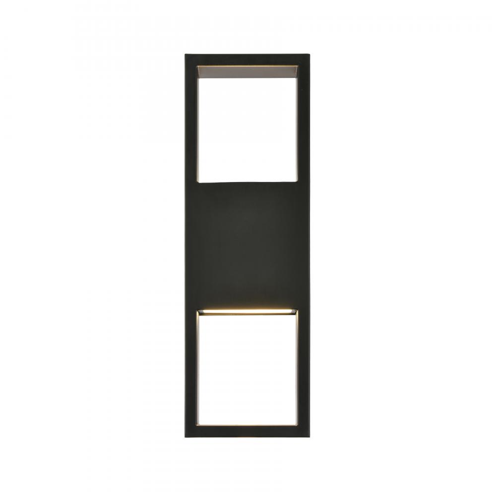 Reflection Point 15'' High LED Outdoor Sconce - Matte Black
