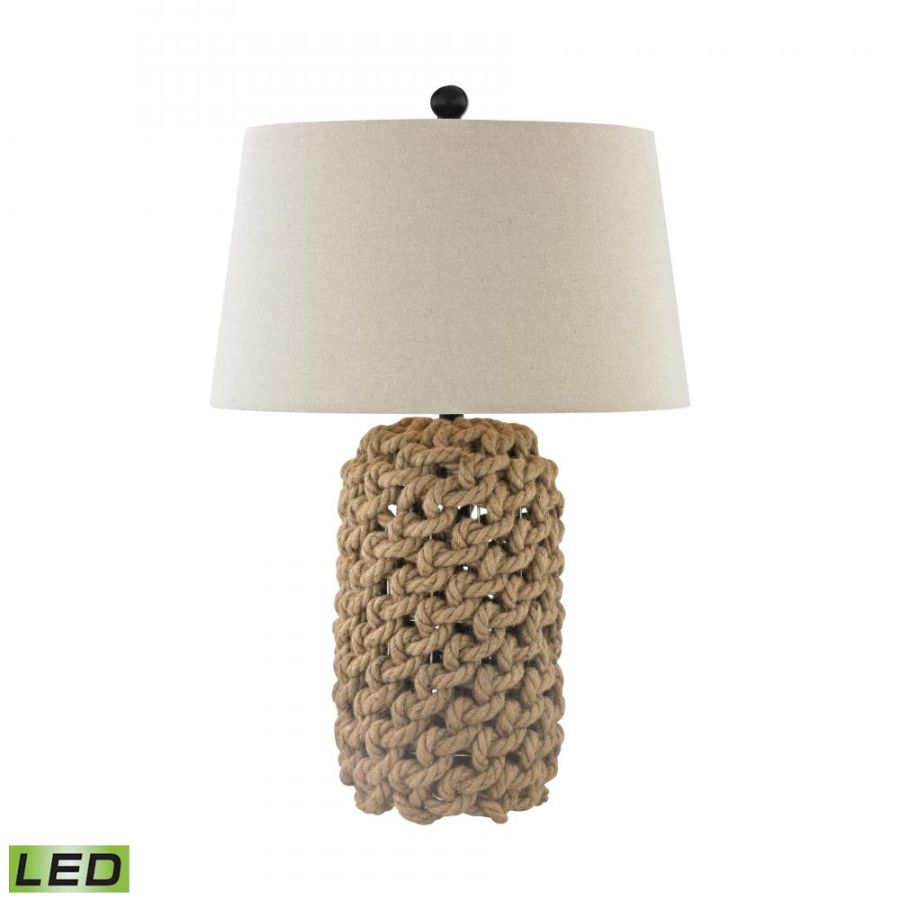 Rope 29.5'' High 1-Light Table Lamp - Natural - Includes LED Bulb