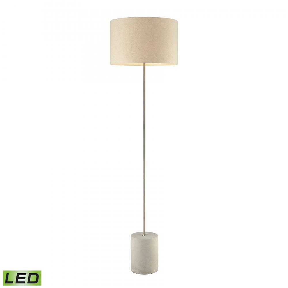 Katwijk 64'' High 1-Light Floor Lamp - Nickel - Includes LED Bulb