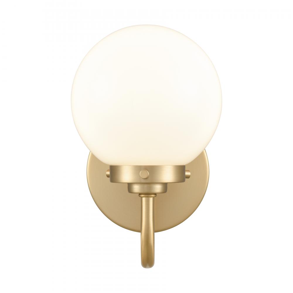 Fairbanks 8.5'' High 1-Light Sconce - Brushed Gold and Opal