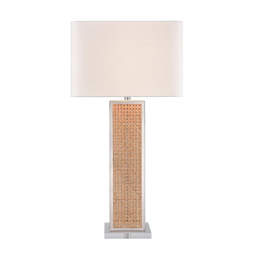 Webb 36'' High 1-Light Table Lamp - Natural with Polished Nickel