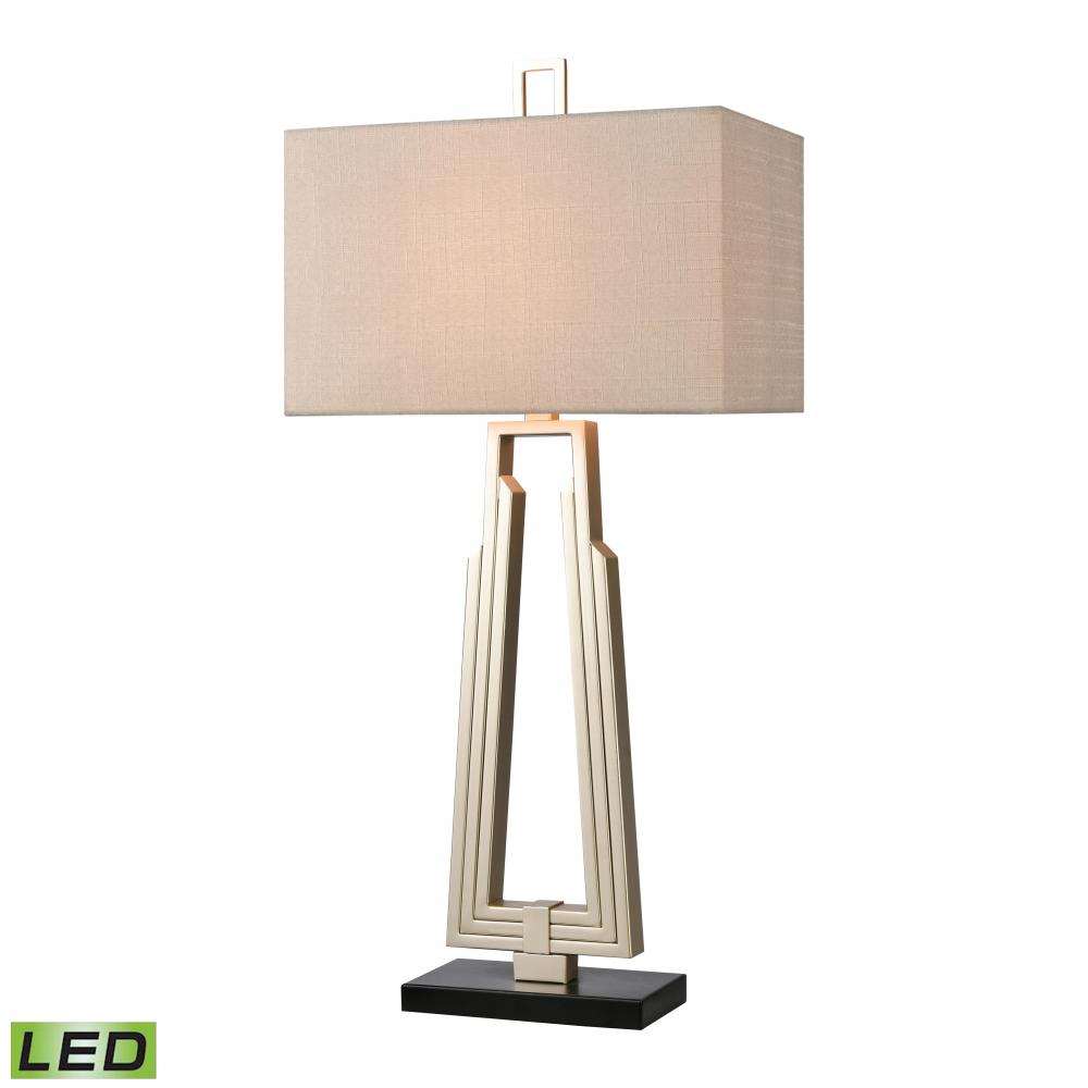 Stoddard Park 33'' High 1-Light Table Lamp - Champagne Silver - Includes LED Bulb