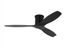 Visual Comfort & Co. Fan Collection 3CNHSM52MBKMBK - Collins 52-inch indoor/outdoor smart hugger ceiling fan in midnight black finish