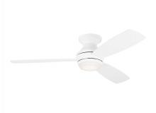Visual Comfort & Co. Fan Collection 3IKR52RZWD - Ikon 52" Dimmable Integrated LED Indoor Matte White Hugger Ceiling Fan with Light Kit